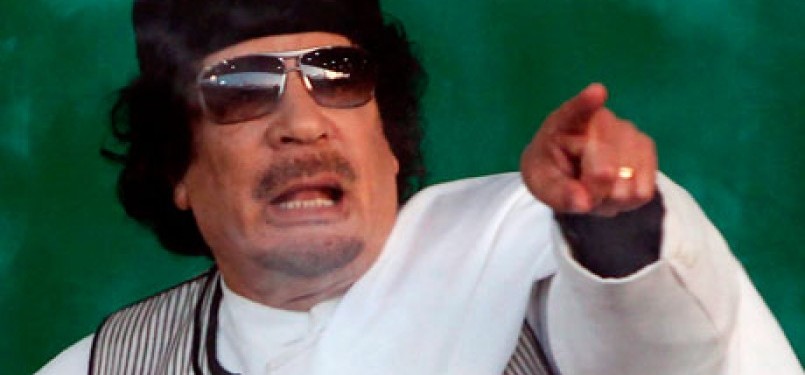 Kolonel Muammar Qaddafi.