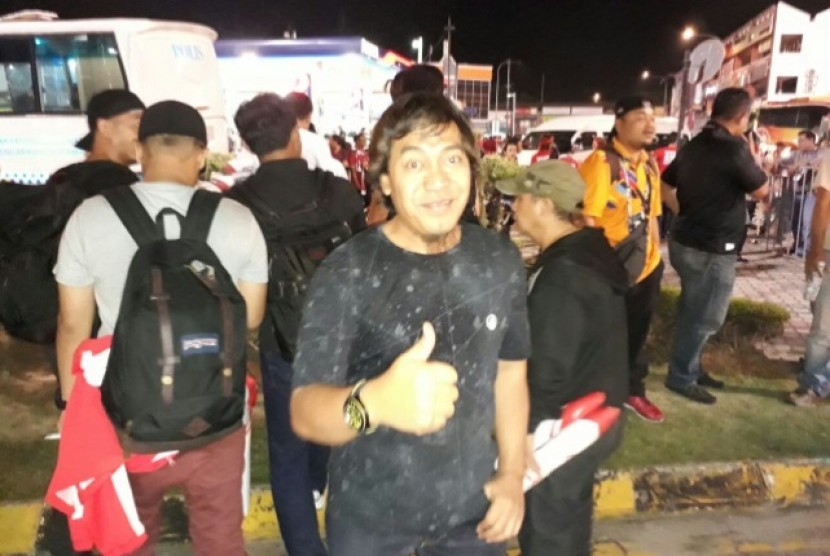 Komeng seusai menyaksikan laga Timnas Indonesia U-22 kontra Vietnam di SEA Games 2017.