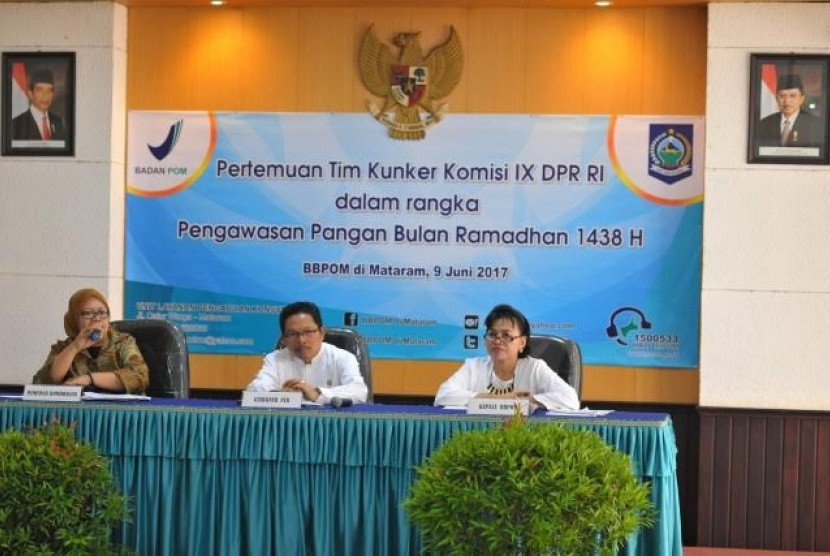 Komisi IX melakukan pertemuan dengan SKPD di Mataram soal pengawasan makanan.