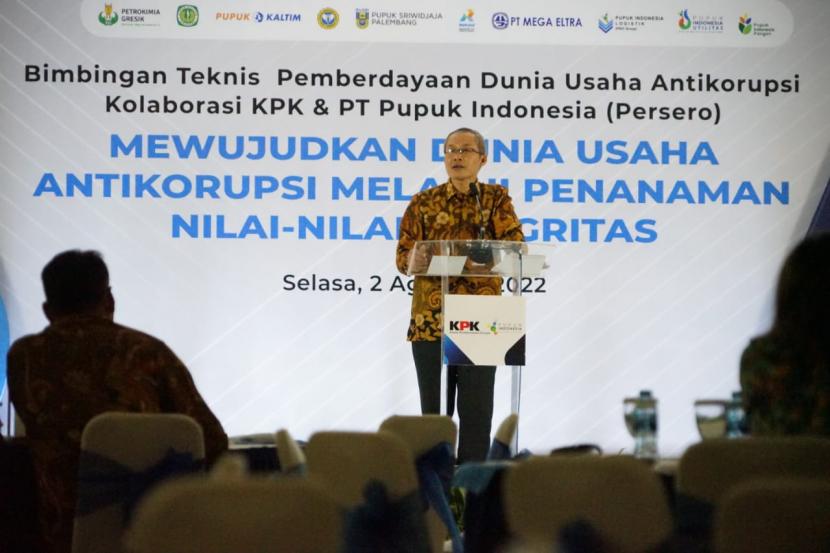 Komisi Pemberantasan Korupsi (KPK) berkolaborasi dengan PT Pupuk Indonesia (Persero) menyelenggarakan Bimbingan Teknis Antikorupsi di Plaza Pupuk Kaltim, Jakarta, Selasa (2/8/2022). 