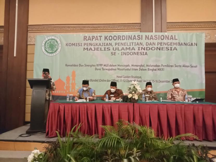 Komisi  Pengkajian,  Penelitian,  dan Pengembangan (KPPP) Majelis Ulama Indonesia (MUI) Pusat  menggelar Rapat  Koordinasi  Nasional  (Rakornas) secara hybrid (offline dan online), 15-16 Desember 2021. 