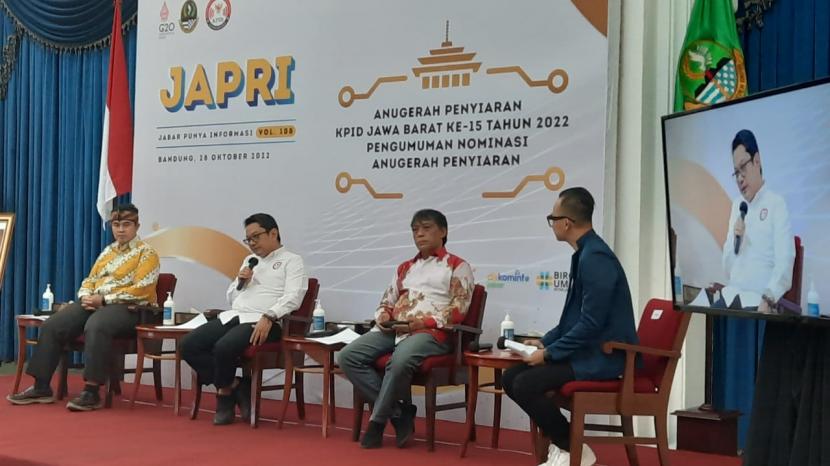 Komisi Penyiaran Indonesia Daerah Jawa Barat mengumumkan nominasi Anugerah KPID Jawa Barat ke-15 Tahun 2022. 