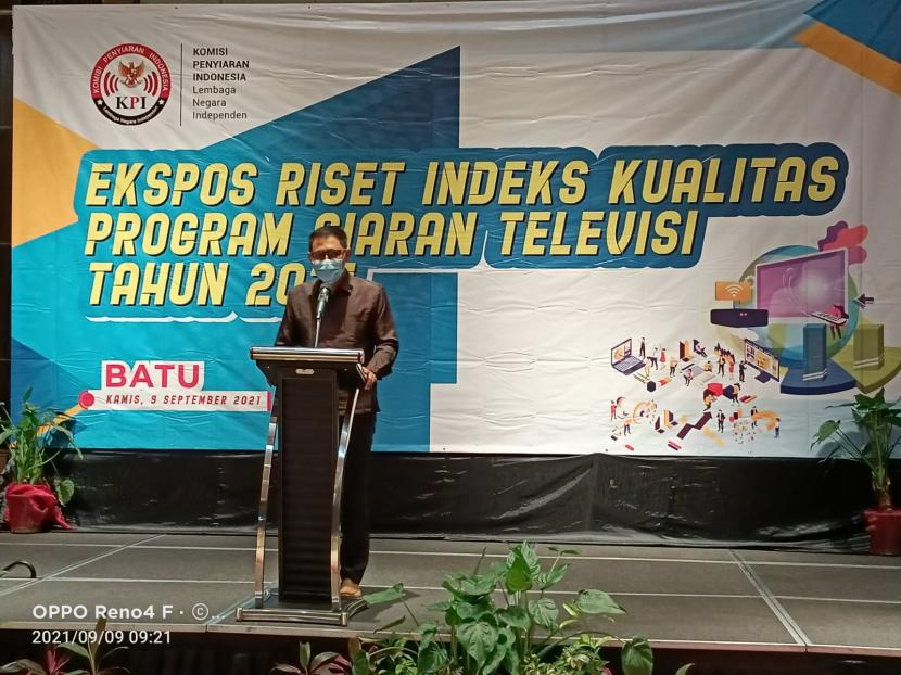 Komisi Penyiaran Indonesia (KPI) bekerja sama dengan 12 kampus merilis hasil riset indeks kualitas program siaran televisi periode I pada 2021 secara daring dan luring di Kota Batu, Kamis (9/9). 