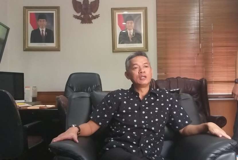 Komisioner Komisi Pemilihan Umum (KPU) Wahyu Setiawan di Kantor KPU RI, Jakarta Pusat, Selasa (2/10).