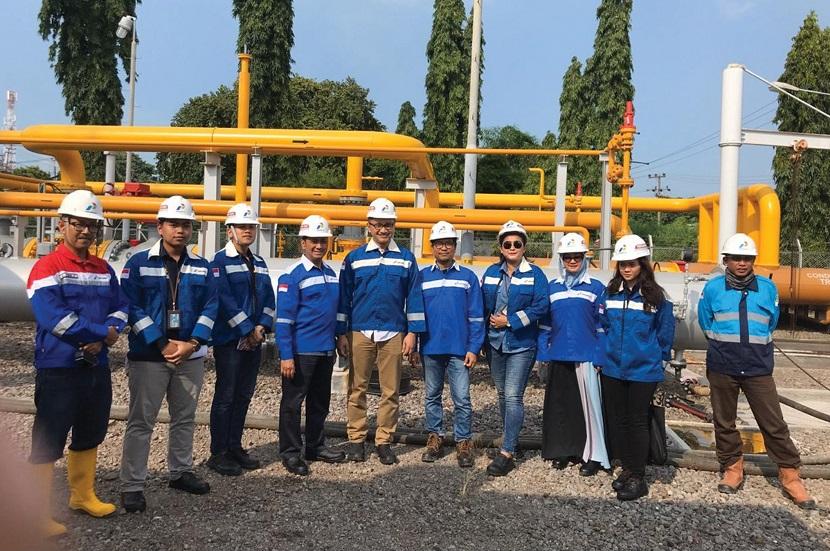 Komite BPH Migas, Jugi Prajogio, beserta tim Direktorat Gas Bumi melakukan kunjungan kerja cek fisik terhadap fasilitas pipa ruas transmisi Gresik-Semarang di kota Gresik, Jawa Timur.