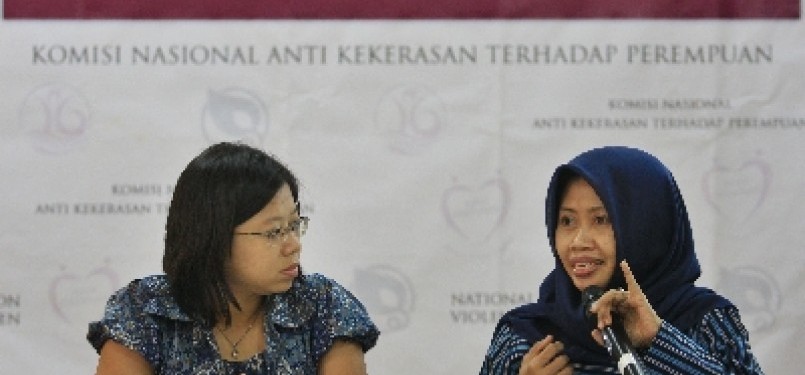 Komnas Perempuan saat menggelar kampanye Hari Anti Kekerasan terhadap perempuan di Jakarta.