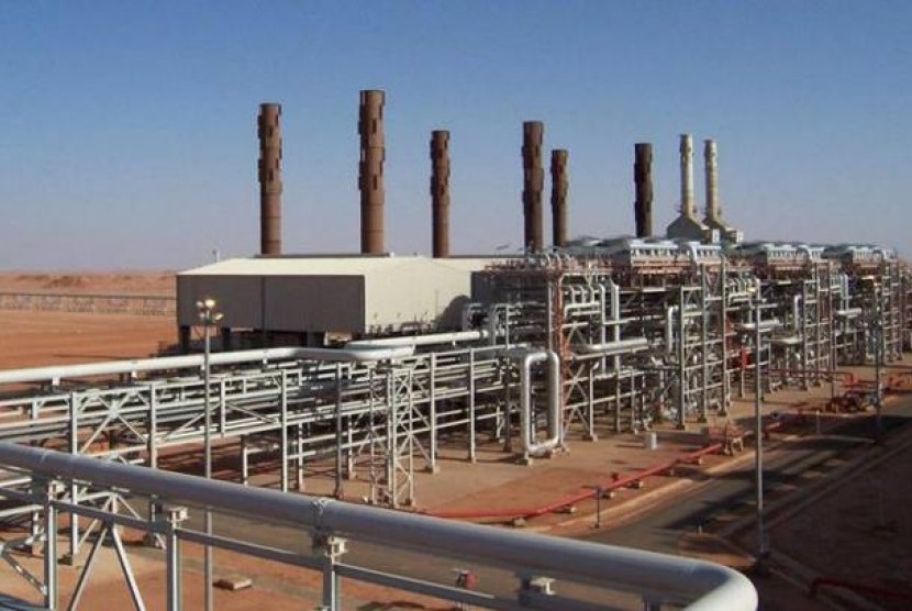Kompleks kilang British Petroleum di Aljazair.