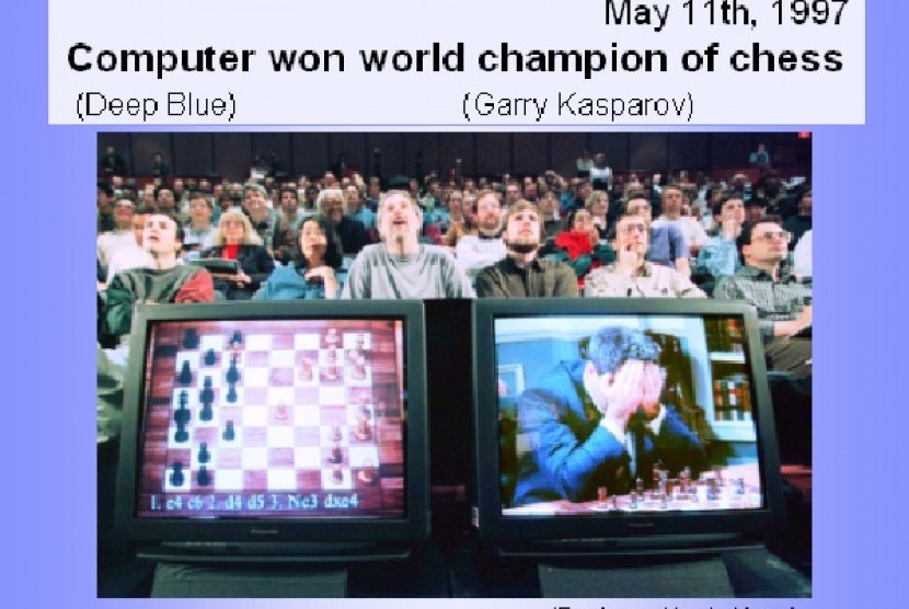 Komputer Deep Blue mengalahkan Garry Kasparov