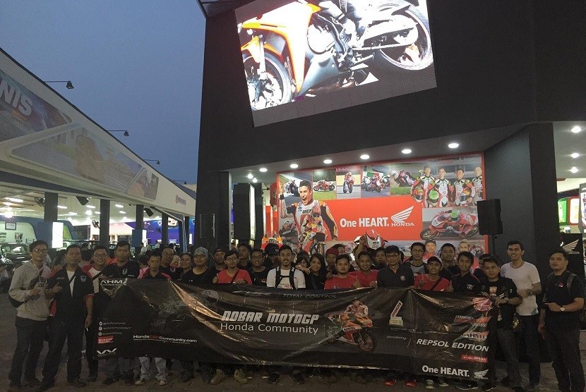 Komunitas Honda nobar MotoGP di Jakarta Fair Kemayoran