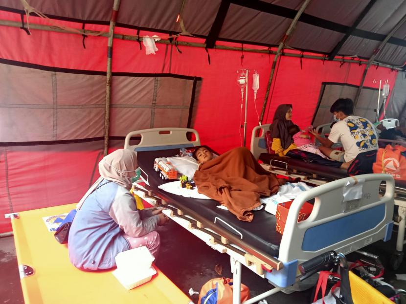 Kondisi Azka Maulana Malik (4 tahun) korban selamat akibat gempa Cianjur makin membaik dirawat di RSUD Sayang Kabupaten Cianjur, Kamis (24/11/2022).