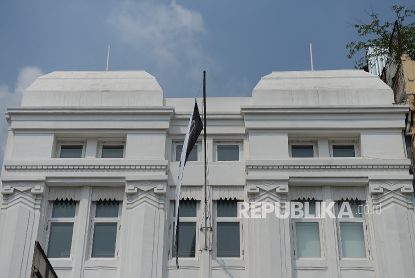 Kondisi bangunan Gedung OLVEH pascarevitalisasi di Kawasan Kota Tua, Jakarta, Jumat (24/6). (Republika/ Wihdan)