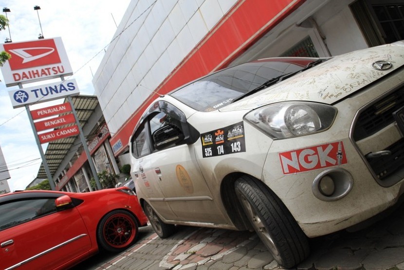Kondisi kendaraan Daihatsu Ayla yang digunakan tim Jelajah Aylaku Nusantaraku 2 