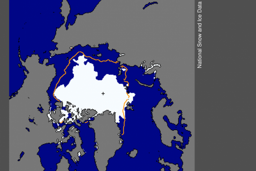 Kondisi es kutub utara yang semakin berkurang