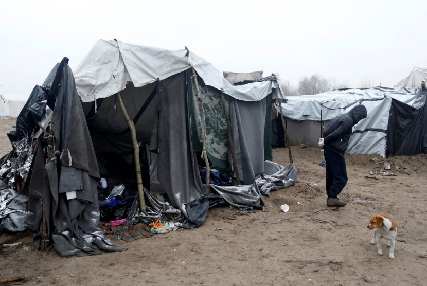 Kondisi pengungsi Suriah di perbatasan Hungaria.