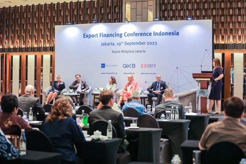 Konferensi Pembiayaan Ekspor yang digelar di Jakarta pada Selasa (19/9/2023).