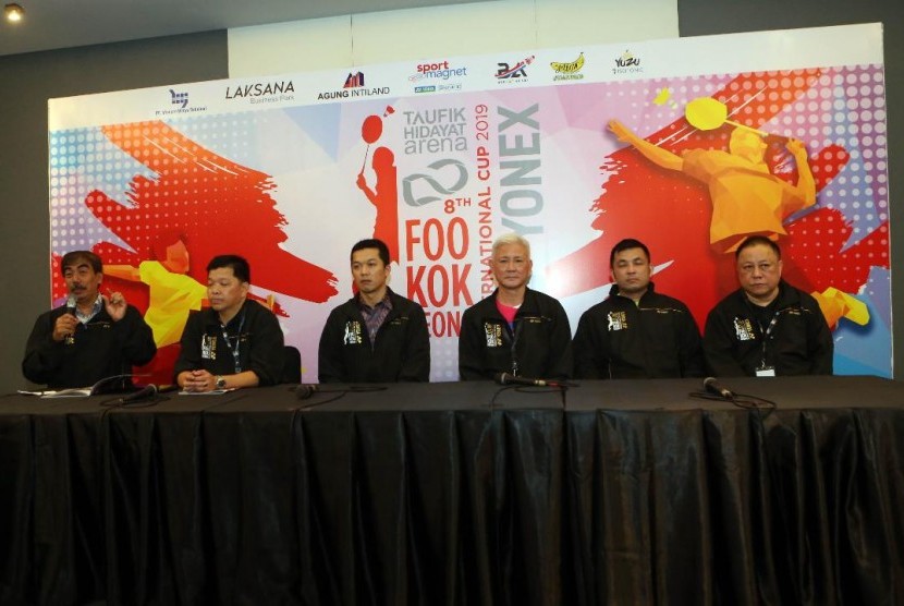 Konferensi pers 8th Foo Kok Keong International Cup 2019 di taufik Hidayat Arena, Jakarta Timur, Kamis (12/9).