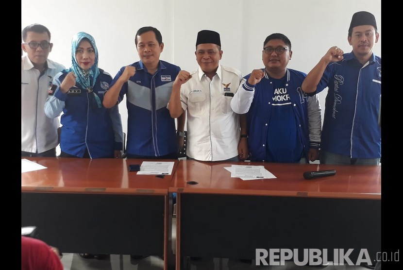 Konferensi pers DPD Partai Demokrat DKI Jakarta, Sabtu (15/6), menolak wacana KLB.  