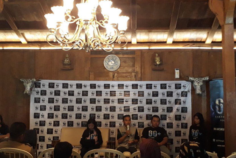 Konferensi pers Earth Hour 2018 di Bilik Kayu Yogyakarta, Jum'at (16/3)