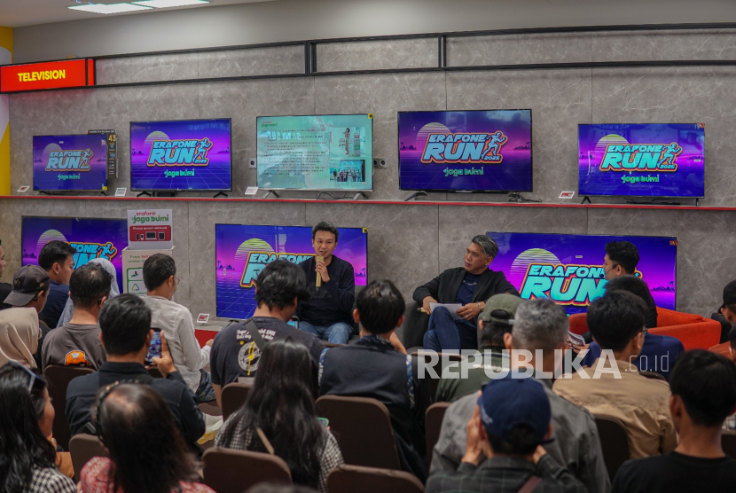 Konferensi pers Erafone Run 2025.