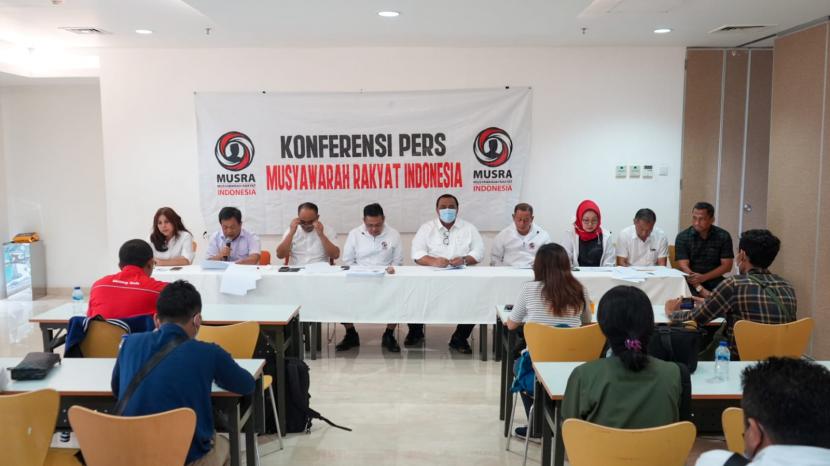 Konferensi pers Musra di 13 provinsi menempatkan Ganjar, Airlangga, dan Prabowo di posisi teratas.