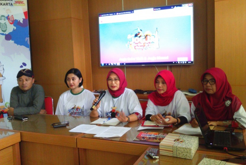 Konferensi pers kegiatan bertajuk Jogja Color Walk dan Jogja Menari 2018, di Balai Kota Yogyakarta. 
