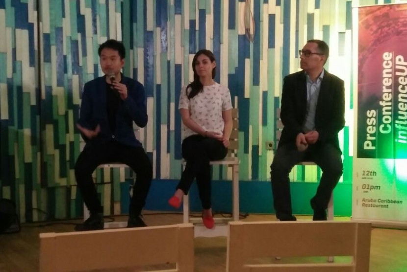 Konferensi pers kerja sama CreatorUp dan Gushcloud di Jakarta, Kamis (12/4) lalu.