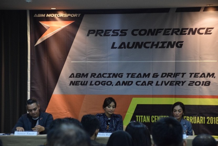 konferensi pers launcing new livery ABM Motorsport di Titan Center Bintaro, Ahad (25/2).