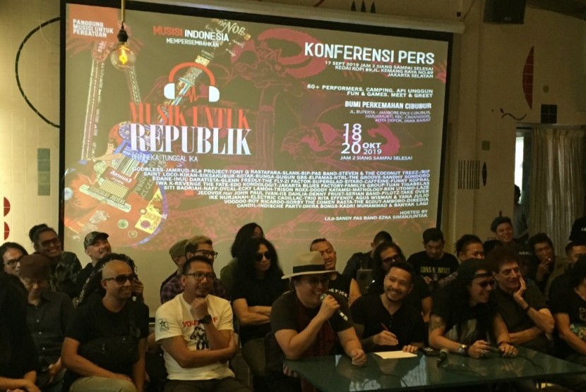 Konferensi pers Musik untuk Republik di Jakarta, Selasa.