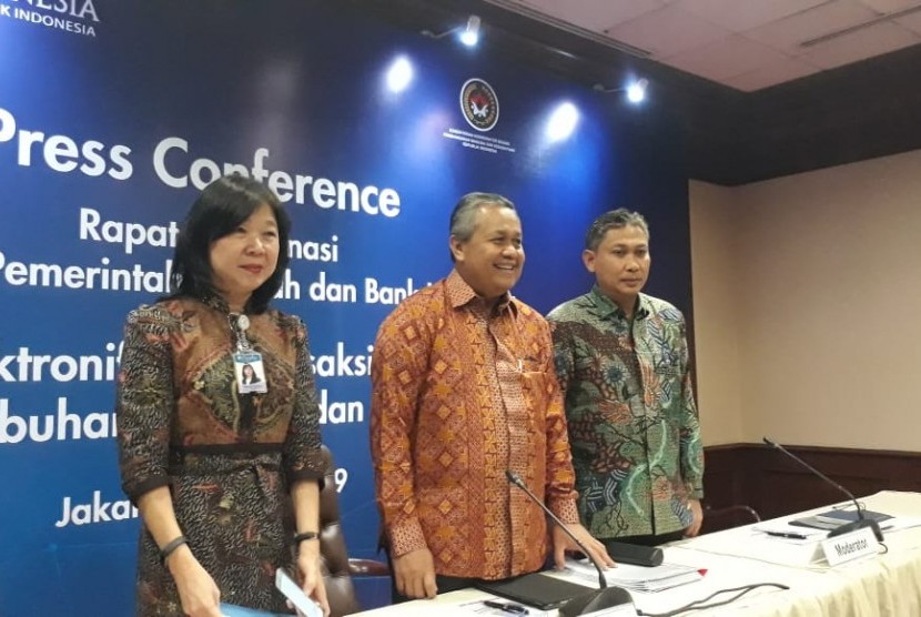 Konferensi pers pasca-Rakorpusda di Sjafruddin Prawiranegara BI, Selasa (28/5).