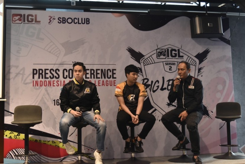 Konferensi pers peluncuran apss, website dan tiga turnamen Indonesia Gaming League (IGL) dihelat di Union Space, Kuningan Jakarta Selatan pada Kamis (16/1).