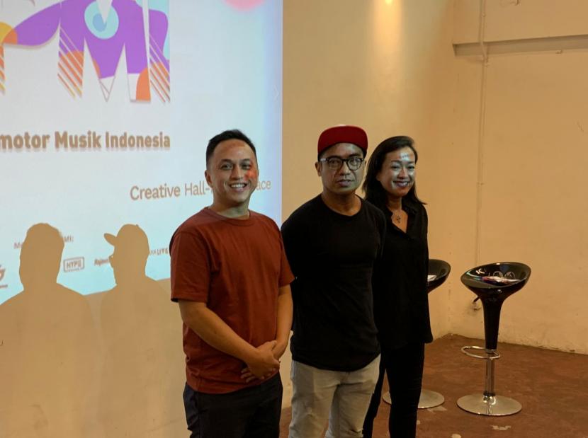 Konferensi pers pernyataan sikap Asosiasi Promotor Musik Indonesia (APMI) di M-Bloc Jakarta, pada Kamis (3/11/2022), atas ramai pemberitaan konser yang dibatalkan, imbas ricuh festival musik Berdendang Bergoyang. 