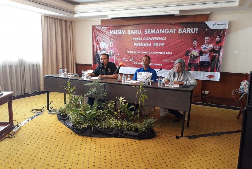 Konferensi pers Proliga 2019 di Hotel Melia Yogyakarta.