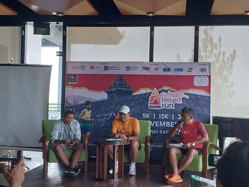 Konferensi pers terkait penyelenggaraan Sleman Temple Run 2023, di Sheraton Mustika Yogyakarta.