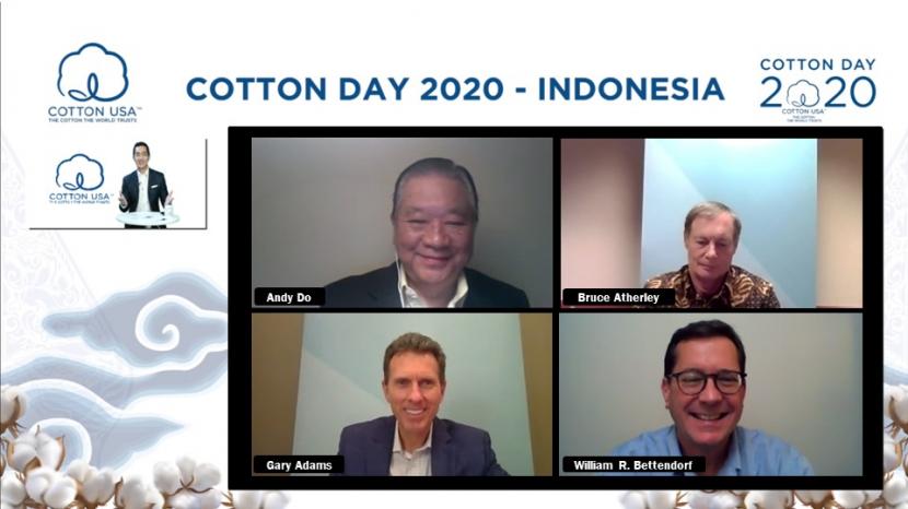 Konferensi pers virtual COTTON DAY 2020-Indonesia melalui Zoom Meeting, Kamis (24/9).