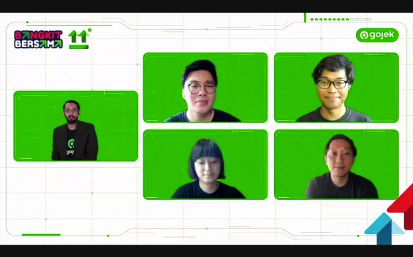 Konferensi pers virtual peluncuran tiga inovasi Gojek merayakan ulang tahunnya yang ke-11.
