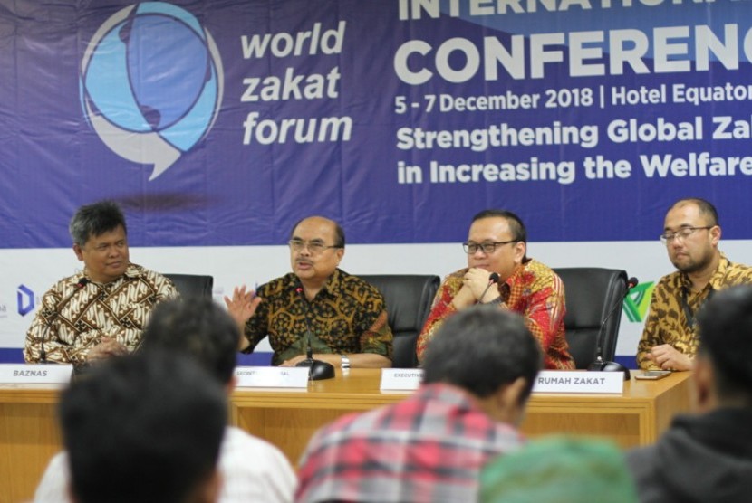 Konferensi pers World Zakat Forum (WZF) yang akan menggelar International Conference 2018 yang digelar di Melaka.