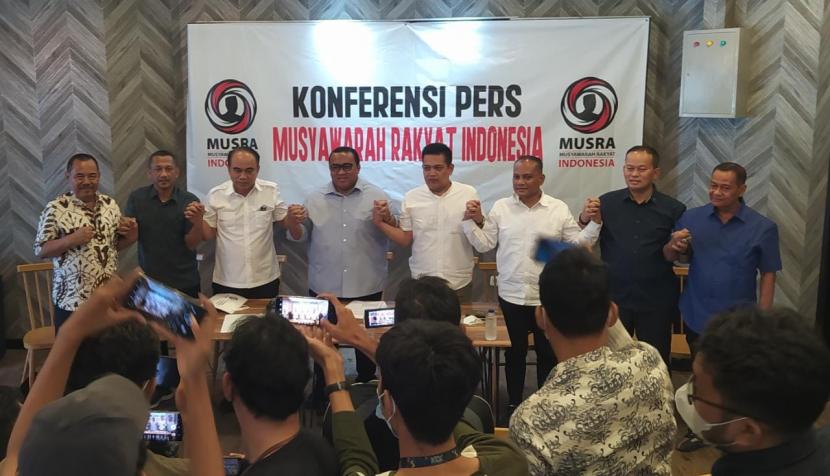 Konferensi pers yang diadakan Musyawarah Rakyat (Musra) I di Bandung, Jawa Barat, Rabu (31/8/2022) 