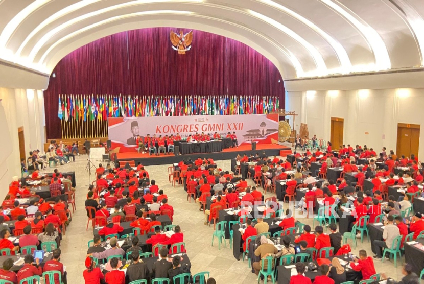Kongres XXII Gerakan Mahasiswa Nasional Indonesia (GMNI) di Gedung Merdeka, Kota Bandung, Jawa Barat pada 26-27Juli 2025.