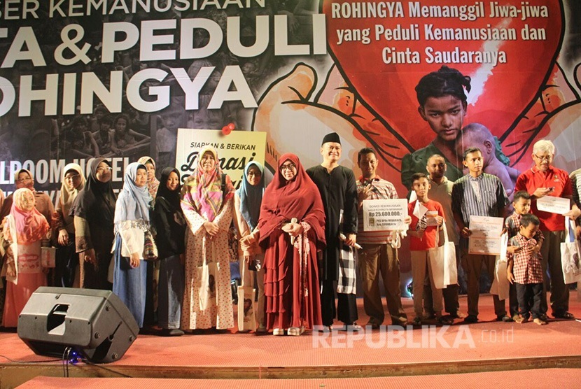 Konser Peduli Rohingya di Depok, Ahad (10/9).
