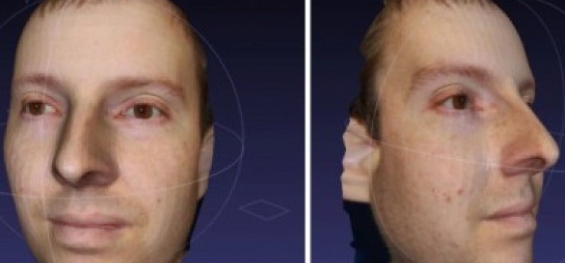 Konstruksi wajah dengan citra 3D