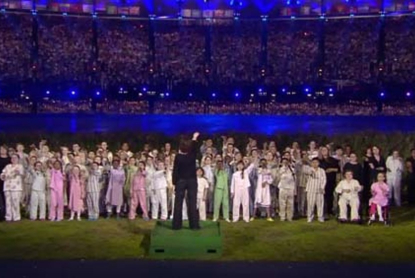 Koor anak-anak dalam pembukaan Olimpiade London 2012