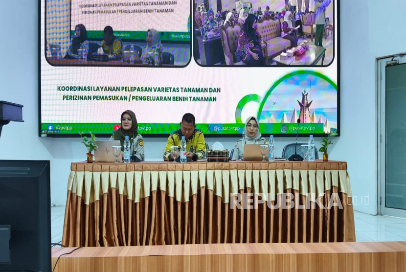 Koordinasi Layanan Pelepasan Varietas Tanaman dan Perizinan Pemasukan/Pengeluaran Benih Tanaman yang diselenggarakan di Balai Pelatihan Pertanian (BPP) Lampung.