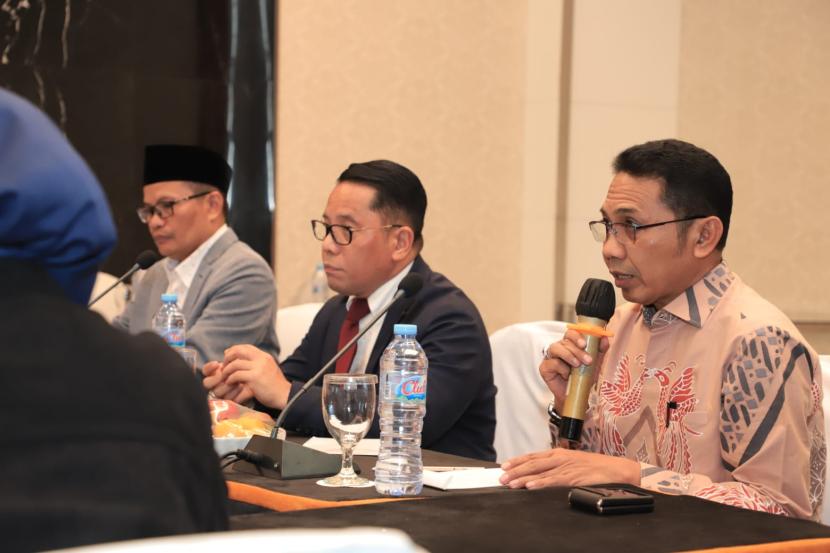 Koordinator Fungsi Kepustakaan Islam Kementerian Agama Abdullah Alkholis, saat berbicara di acara Grand Desain Pusat Literasi Keagamaan Islam di Jakarta.