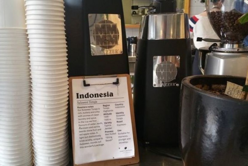 Kopi asal Toraja dijual di sebuah kafe di Melbourne.