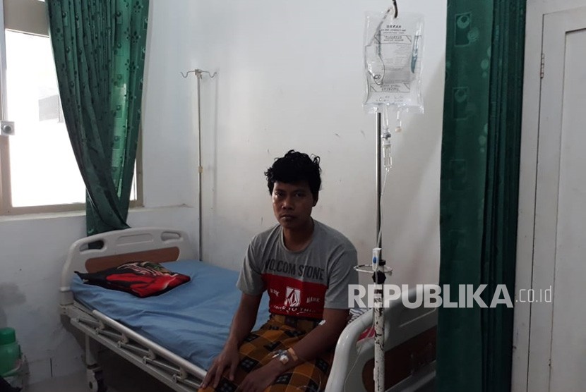 Korban keracunan makanan tutut atau keong sawah masih menjalani perawatan di RS Setukpa Polri Sukabumi Jalan Bhayangkara Kota Sukabumi Kamis (26/7).