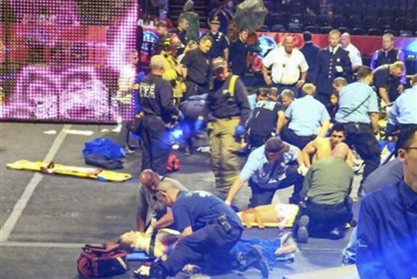 Korban peralatan sirkus yang terjatuh di Rhode Island, Amerika Serikat (AP).