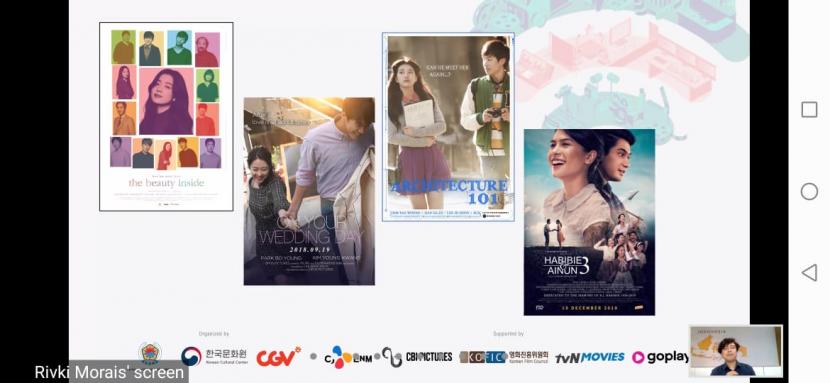 Korea Indonesia Film Festival (KIFF) segera digelar pada 28-31 Oktober 2020. Acara dalam format luring berlangsung di bioskop CGV Bandung dan acara dengan format daring bisa diakses via aplikasi GoPlay. 