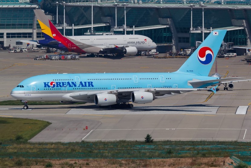 Pramugari Korean Air rute penerbangan Seoul-Los Angeles positif terinfeksi Corona. Ilustrasi.