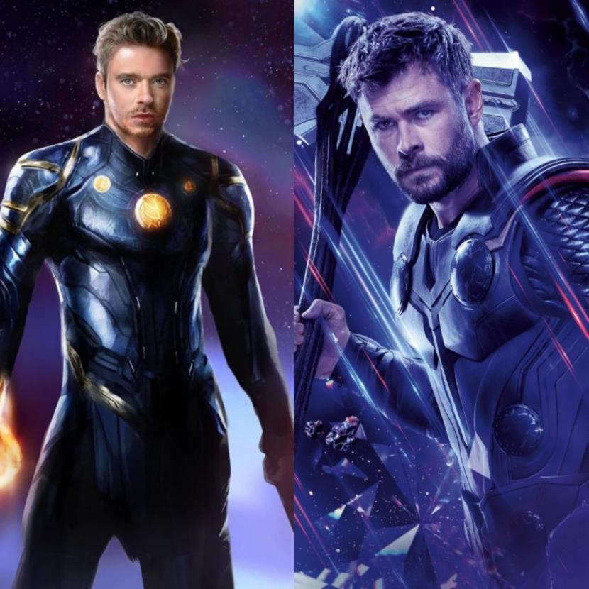 Kostum Thor di film Thor: Love and Thunder dinilai mirip karakter Ikaris di film Eternals (ilustrasi).
