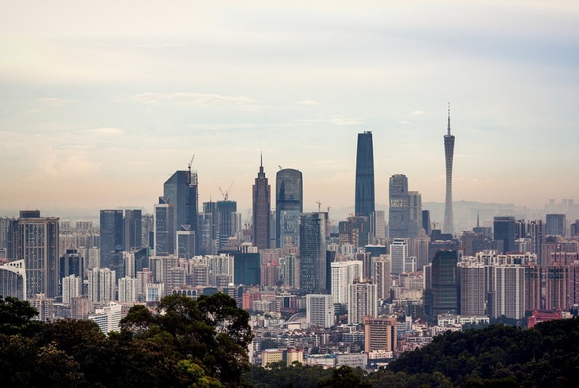 Kota Guangzhou Cina.